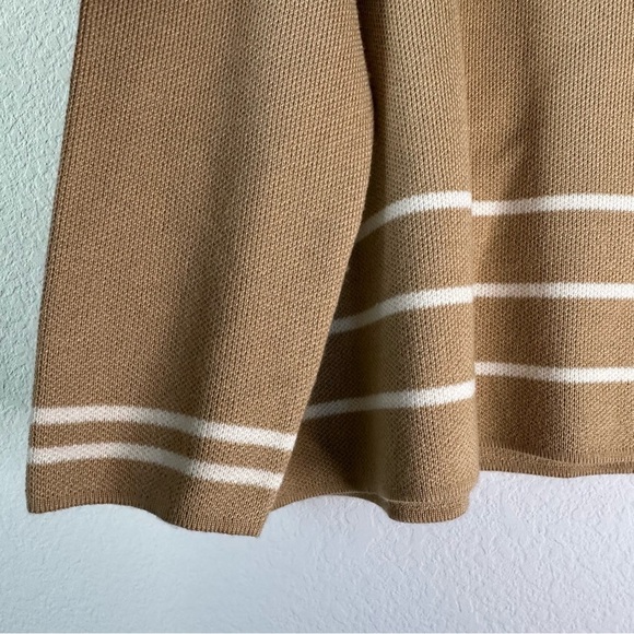 TUCKERNUCK Camel Beige Olympia Knit Crewneck Sweater SZ M - Picture 3 of 6
